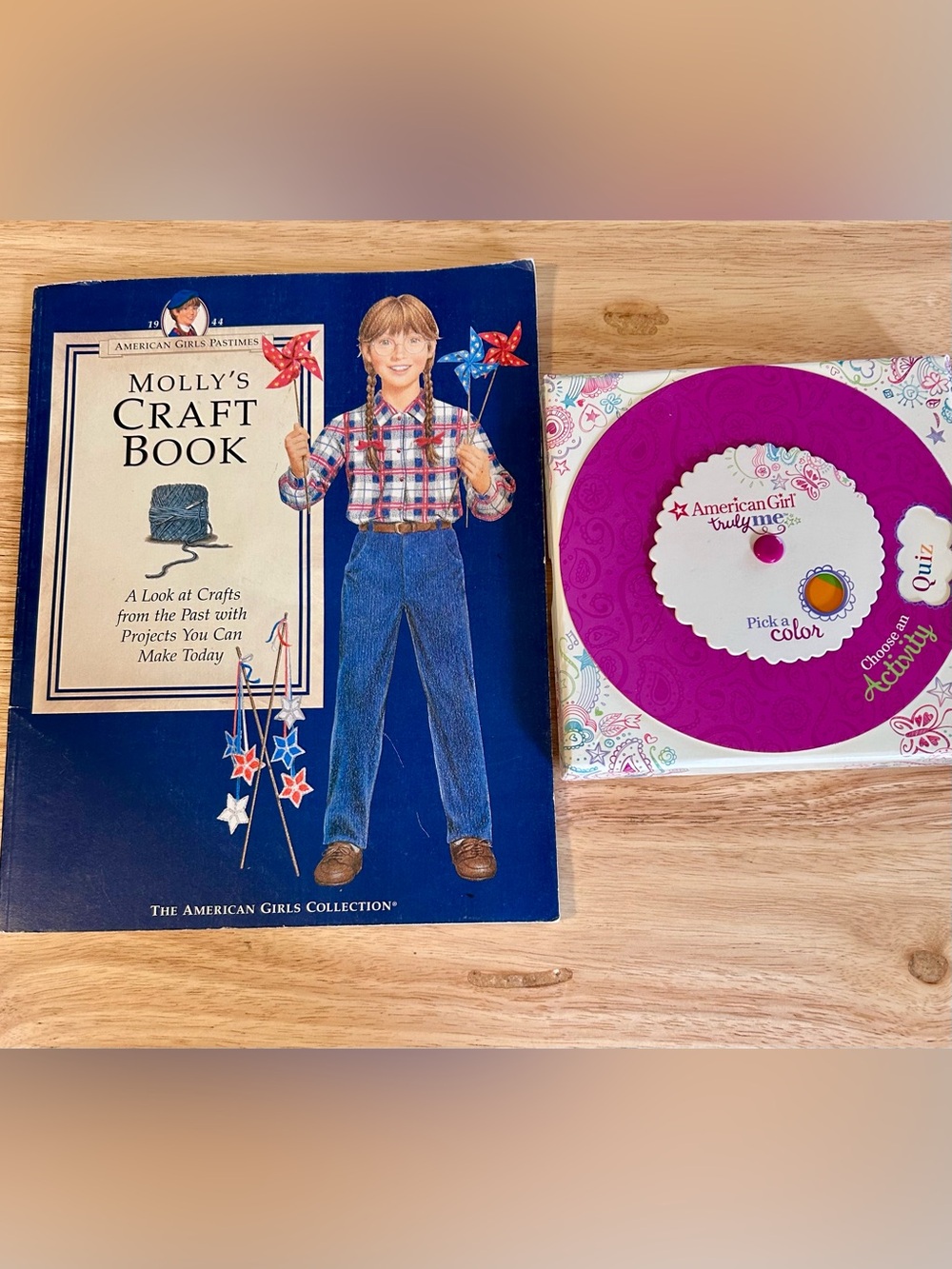 American Girl Doll Activity Bundle - Vintage Molly Craft Book & Truly Me Game